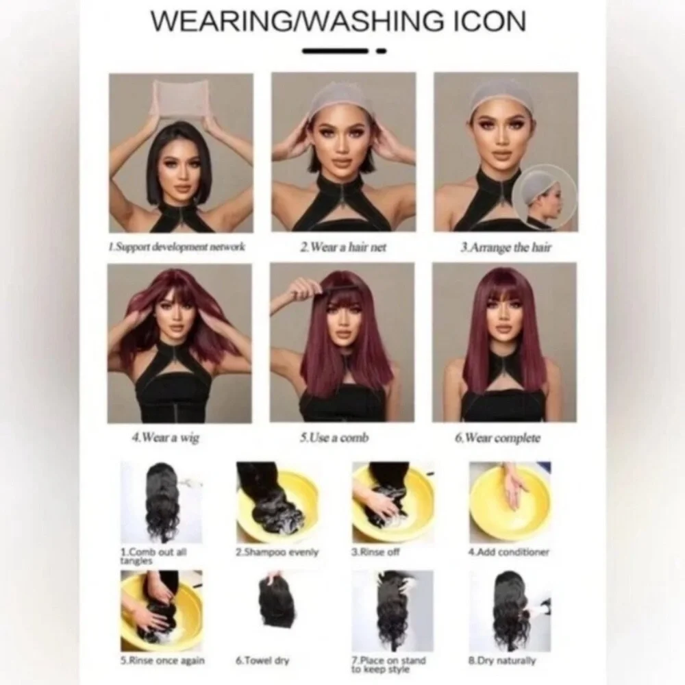 Elegant Auburn Long Hair 26 in Orange Wavy layered Wig. - Picture 2 of 5